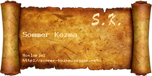 Sommer Kozma névjegykártya